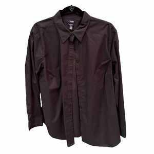 Chaps Women's Black Button Down Shirt